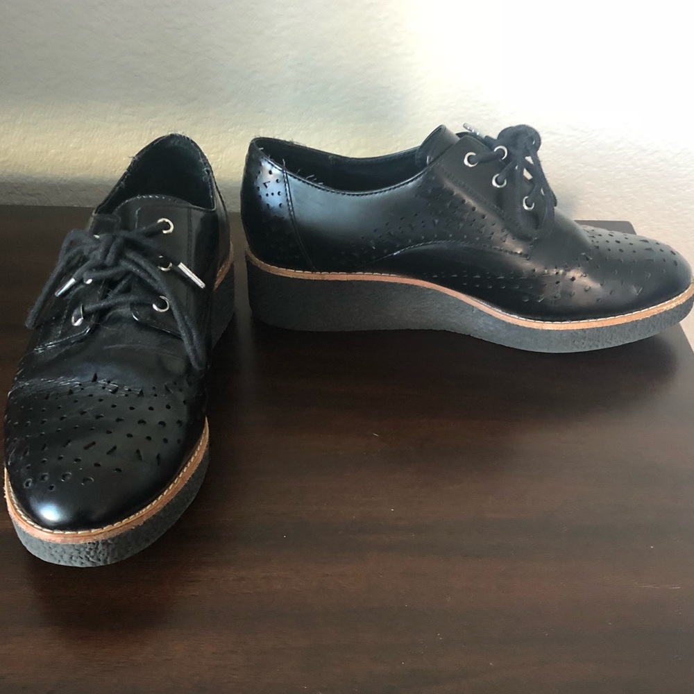 Rebecca Minkoff leather platform oxfords sz 8.5